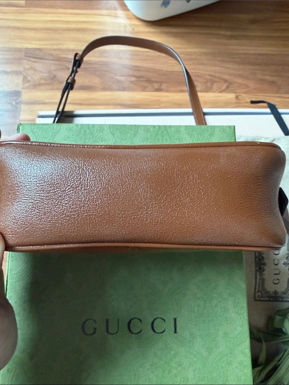 Gucci Brown Chevron GG Small Camera Crossbody - Picture 6 of 9